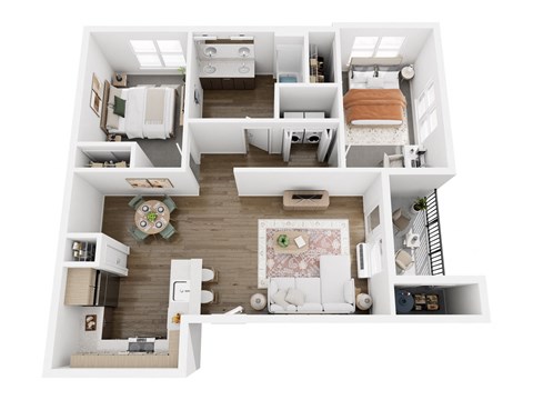 2X1A Floor Plan at The Arvon, Vancouver, WA